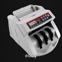 110V Money Bill Cash Counter Currency Count Machine Bank Counterfeit UV & MG New