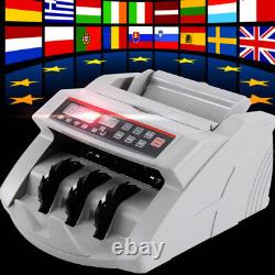 110V Money Bill Cash Counter Currency Count Machine Bank Counterfeit UV & MG New