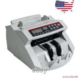 110V Money Bill Currency Counter Counting Machine Counterfeit Detector UV Cash