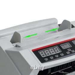 110V Money Bill Currency Counter Counting Machine Counterfeit Detector UV Cash