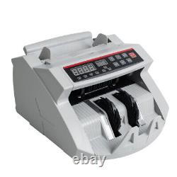 110V US Plug Digital Currency Counter Cash Money Counterfeit Detector LED UV &MG
