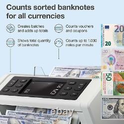 2210 Money Counter Machine with Counterfeit Detection, Multi-Currencies, Add/