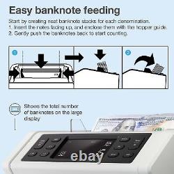 2210 Money Counter Machine with Counterfeit Detection, Multi-Currencies, Add/