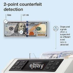 2210 Money Counter Machine with Counterfeit Detection, Multi-Currencies, Add/