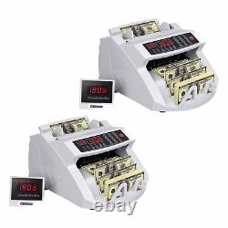 2X Money Counter Bill Cash Currency Counting Machine UV MG Counterfeit