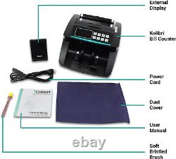 Accurate UV Counterfeit Detection Currency Bills Sorter Money Counter Machine