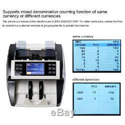 Aibecy Currency Money Automatic Counter Machine UV MG MT IR Counterfeit Detector
