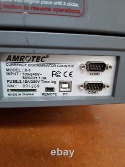 Amrotec X1 Two (2) Pocket Compact Currency Discriminator with Reject Pocket