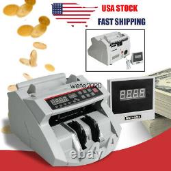 Auto Bill Money Counter Machine Currency Cash Counting Counterfeit Detector FDA