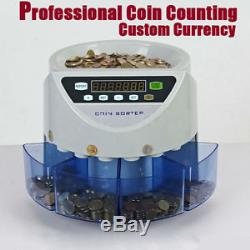 Auto Electronic Money Coin Cash Currency Counter Counting Sorter Machine