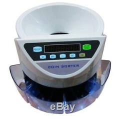 Auto Electronic Money Coin Cash Currency Counter Counting Sorter Machine