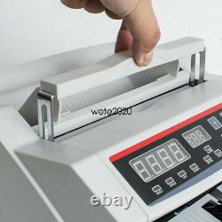 Auto Money Cash Counter Currency Counting Machine UV MG Counterfeit Detector New