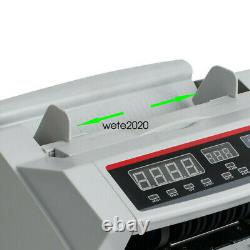 Auto Money Cash Counter Currency Counting Machine UV MG Counterfeit Detector New