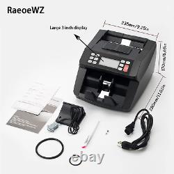 Automatic Cash Currency Money Counter Machine Counterfeit Bill Detector UV/MG/IR