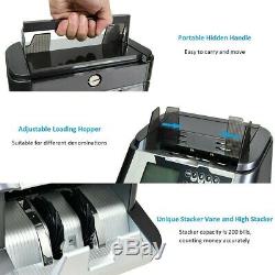 Bill Counter Money Cash Banknote Machine Count Currency UV/MG/IR/DD Counterfeit