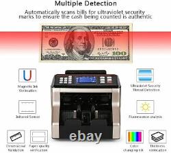 Bill Money Counter Cash Currency Count Counting Automatic Bank Machine UV/MG US