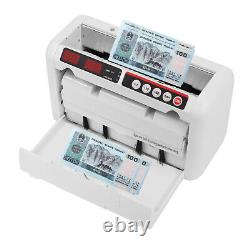 Bill Money Counter Cash Currency Count Counting Rechargeable UV MG Detection 25W