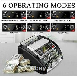Bill Money Counter Machine Currency Cash Count Counting Counterfeit Detector-Nx0