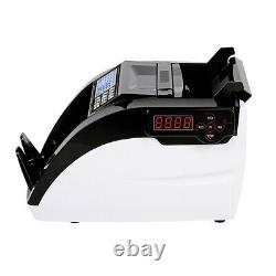 Bill Money Currency Counter Cash Counting Machine Counterfeit Detector UV Black