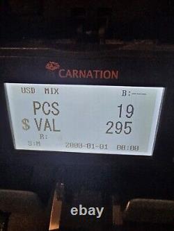 Carnation CR1500 Currency Discriminator/ Sorter WITH PRINTER. MONEY COUNTER