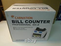 Carnation CR2 Bank Grade Currency Counter Triple Counterfeit Detection UV MG IR