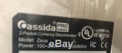 Cassida Zeus 2-Pocket Pro Series 7-Currency Discriminator Bill Money Counter