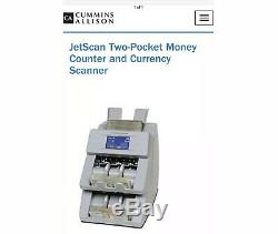Cummins Allison JetScan 2-Pocket Currency Counter Model 4096 BRAND NEW