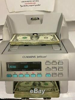 Cummins JetScan Model 4068 Cash Money Currency Counter reads new $100 bills