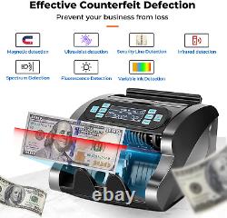 Currency Value Count Sorter Counterfeit Bill Detector Money Counting Machine