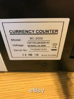 Euc Coin Mate Bc-2000 Currency Dollar Bill Money Counter Counting Machine