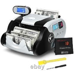 Gymax Money Cash Counter Bill Currency Counting Machine With 3 Displays And 5