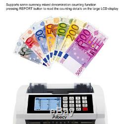 LCD Money Bill Currency Counter UV MG IR Counterfeit Detector Mix Counting BATCH