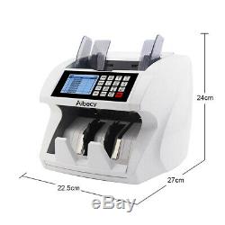 LCD Money Bill Currency Counter UV MG IR Counterfeit Detector Mix Counting BATCH