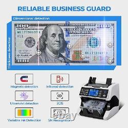 MUNBYN Bill Money Counter Multi Cash Currency Auto Bank Machine 2CIS/UV/IR/MG/MT