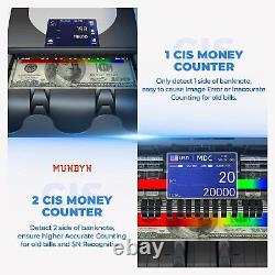 MUNBYN Commercial Bill Counter Mixed/Single Denomination Multi Currency Detector