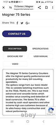 Manger 75 series currency counter