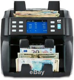 Mixed Bill Counter Sorter Cash Money Currency Counting Counterfeit Machine ZZap