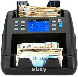 Mixed Denomination Bill Counter Machine Cash Money Currency Counting Detector