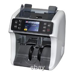 Mixed Denomination Currency Counter with UV, MG, MT, IR counterfeit detection