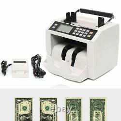 Money Bill Cash Counter Bank Machine Currency Counting Magnetic + Power Cable