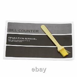 Money Bill Cash Counter Bank Machine Currency Counting Magnetic + Power Cable
