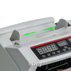 Money Bill Cash Currency Counter Counting Machine Bank UV MG Counterfeit Detect