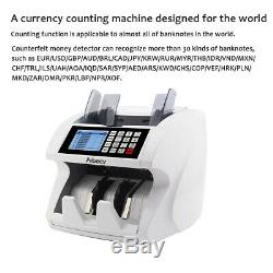 Money Bill Currency Banknote Counter MG UV IR Counterfeit Detector Mix Count LCD