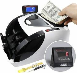 Money Bill Currency Counter Counting Machine Counterfeit Detector UV MG Cash