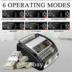 Money Bill Currency Counter Counting Machine Counterfeit Detector UV MG Cash `