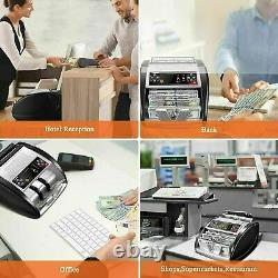 Money Bill Currency Counter Counting Machine Counterfeit Detector UV MG Cash #