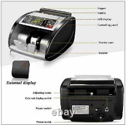Money Bill Currency Counter Counting Machine Counterfeit Detector UV MG Cash 2+1
