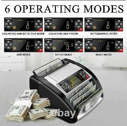 Money Bill Currency Counter Counting Machine Counterfeit Detector UV MG Cash 2+1