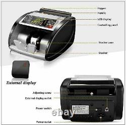 Money Bill Currency Counter Counting Machine Counterfeit Detector UV MG Cash A`Q