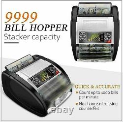 Money Bill Currency Counter Counting Machine Counterfeit Detector UV MG Cash`D